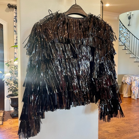 Alice and Olivia black fringe jacket. - Picture 5 of 7